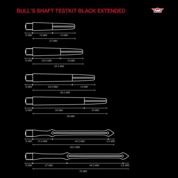 Bull's Shaft Teszt csomag Black Extended