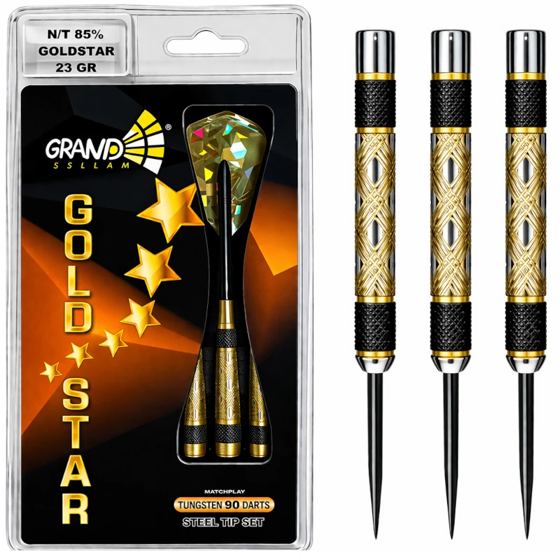 grandslam darts nyíl szett goldstar 85% volfrám profi szett