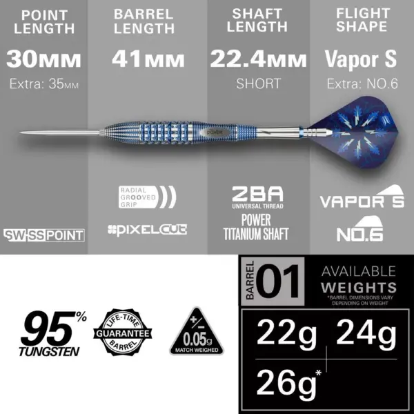 Target Phil Taylor Power Gx2 95% Swiss 24g - Image 4
