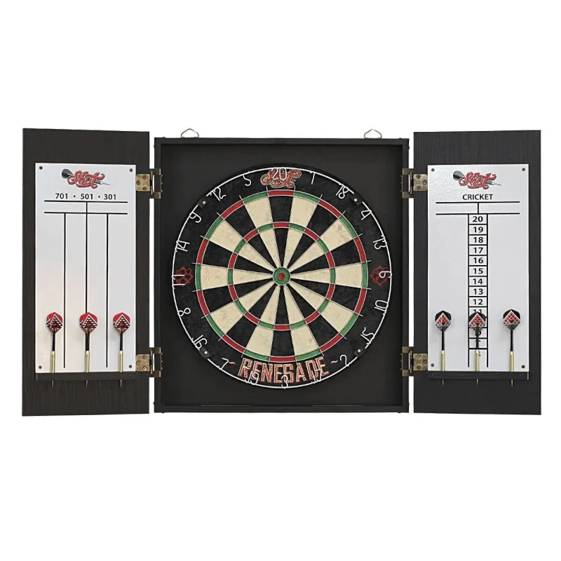 komplett darts szett. darts szekrény darts tábla 2 szett nyíl