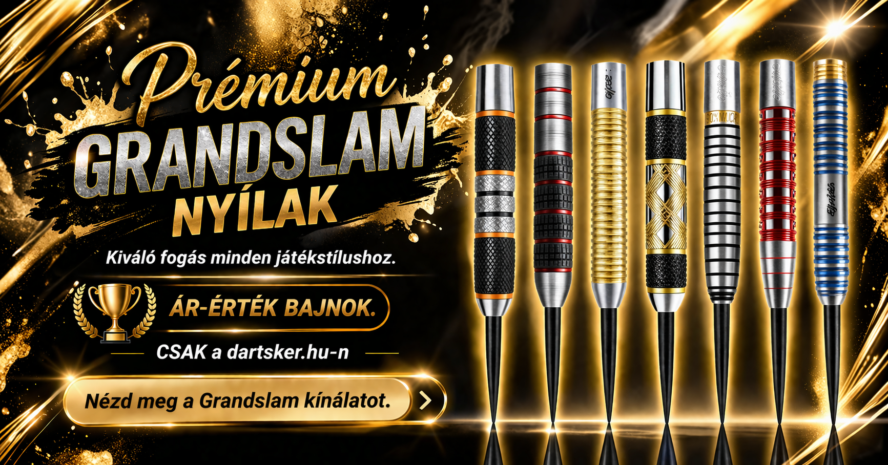 grandslam darts nyílak profi darts volfrám tungsten