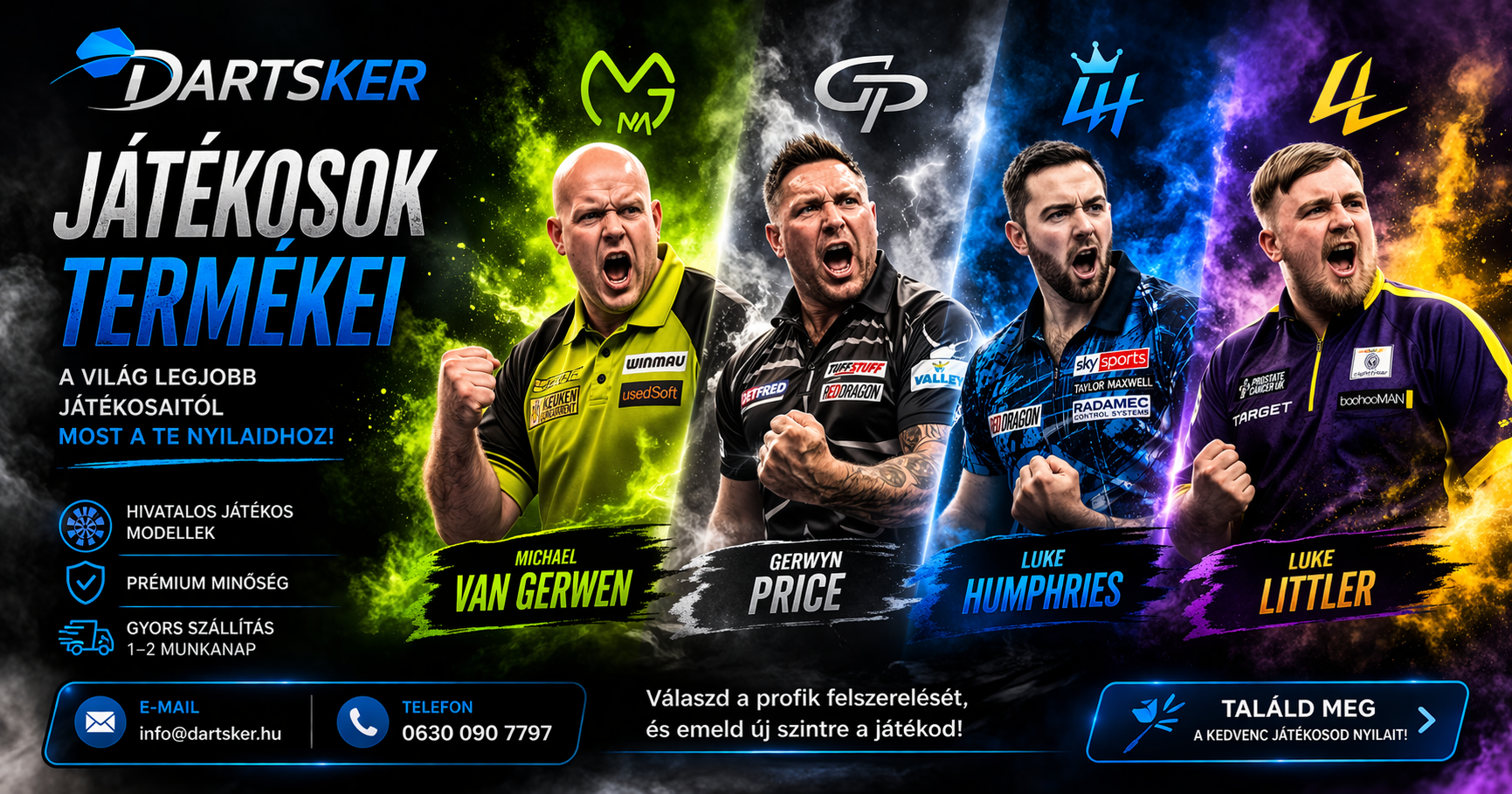 darts játékosok termékek
