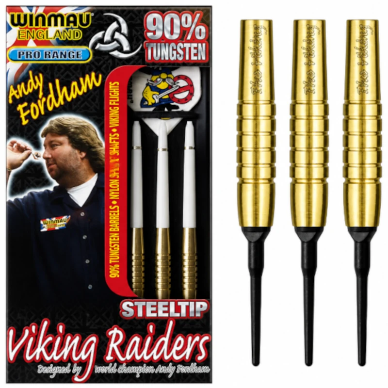 andy fordham darts nyíl winmau soft 90% volfrám
