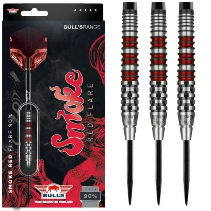 bull's smoke red 90% darts nyíl szett