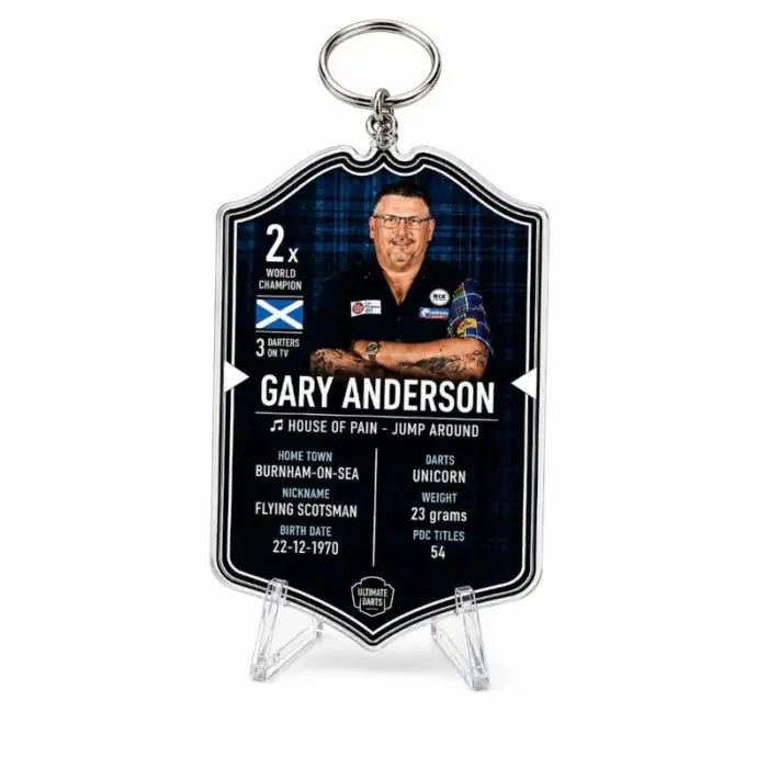 Darts Rajongói kártya Gary Anderson Kulcstartó