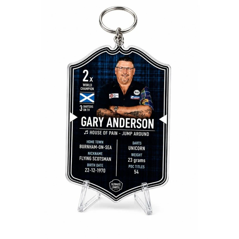 Darts Rajongói kártya Gary Anderson Kulcstartó