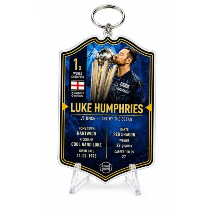 Luke Humphries Darts Rajongói Kártya Kulcstartó 7x4,5 cm | Cool Hand Luke
